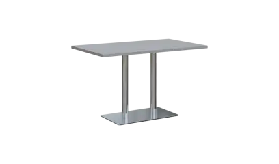 RGT 52 stůl hranatý, noha trubková, nerez, deska 25 mm, široký 1200 mm, šedá